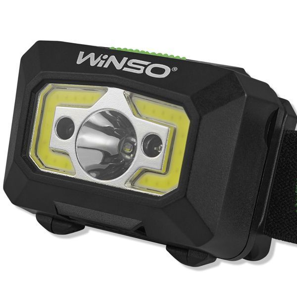 Ліхтар налобний Winso 280Lm, 3W XPE+ COB, 1200mAh, з сенсором білий/червоний 750320 фото