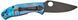 Ніж Spyderco Tenacious Black Blade D2 Titanium Blue 87.16.89 фото 2