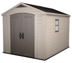 Садовий пластиковий будиночок KETER FACTOR 8x11 7290103664961 фото