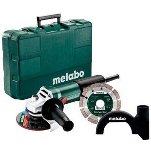 Кутова шліфувальна машина Metabo WEV 850-125 Set в пластиковому кофрі 603611510 фото
