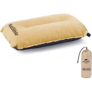 Подушка самонадувна Naturehike Sponge automatic NH17A001-L, жовта 6927595777404 фото