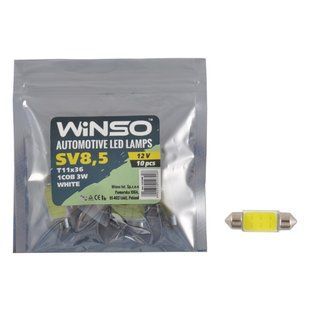 LED автолампа Winso 12V COB SV8.5 T11x36, 10шт 127200 фото