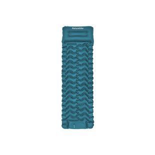 Матрац надувний одинарний Naturehike CNK2550WS019, 65 мм, із вбудованою помпою, синій 6977465869661 фото