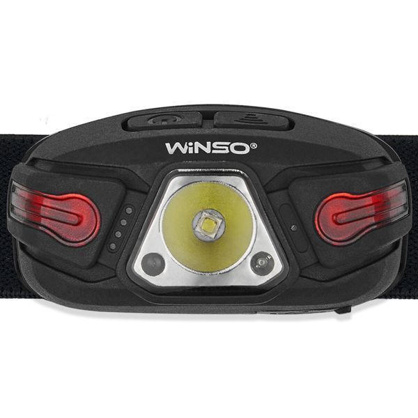 Ліхтар налобний Winso 250Lm, 5W LED, 850mAh, з сенсором білий/червоний 750500 фото