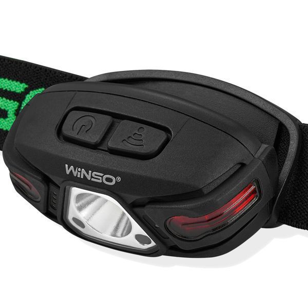 Ліхтар налобний Winso 250Lm, 5W LED, 850mAh, з сенсором білий/червоний 750500 фото