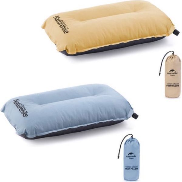 Подушка самонадувна Naturehike Sponge automatic NH17A001-L, жовта 6927595777404 фото