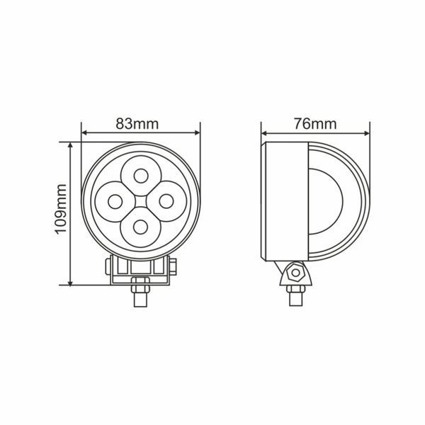 Фара світлодіодна Winso Pro EPISTAR точковий 10-30V, 12W (4x3W), 1шт 780120 фото