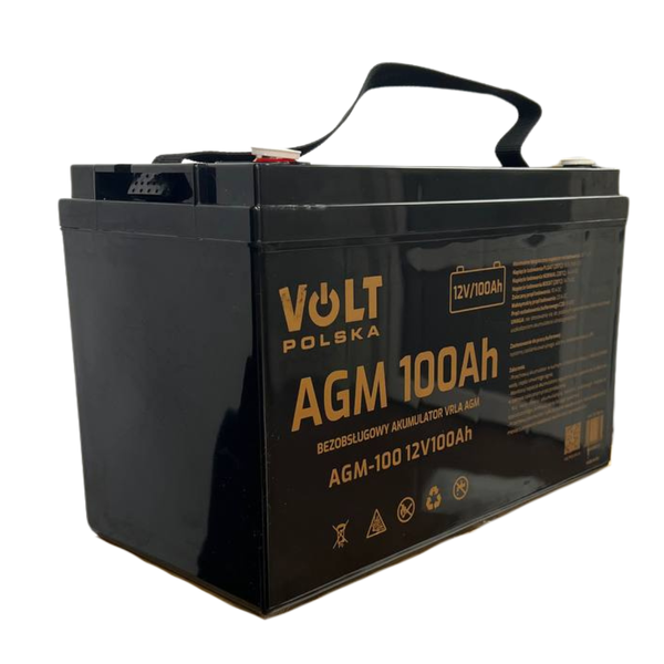 Комплект Volt Polska SINUS PRO 1100 E PLUS 12/230V 700/1100 + Акумулятор AGM 12V 100 Ah 1100EP100AGM фото