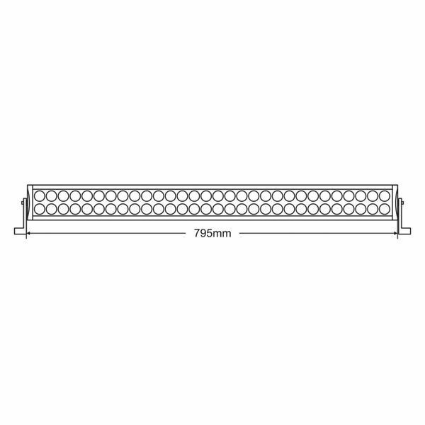 Фара світлодіодна Brevia CREE Spot 180W (60x3W), 16800Lm, 807x82x90мм, 1шт 60600SX1 фото