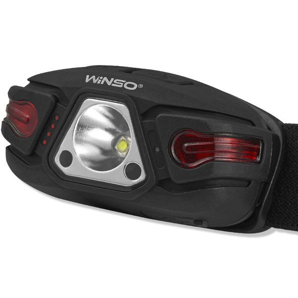 Ліхтар налобний Winso 250Lm, 5W LED, 850mAh, з сенсором білий/червоний 750500 фото