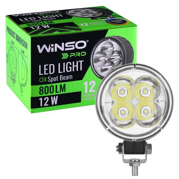 Фара світлодіодна Winso Pro EPISTAR точковий 10-30V, 12W (4x3W), 1шт 780120 фото