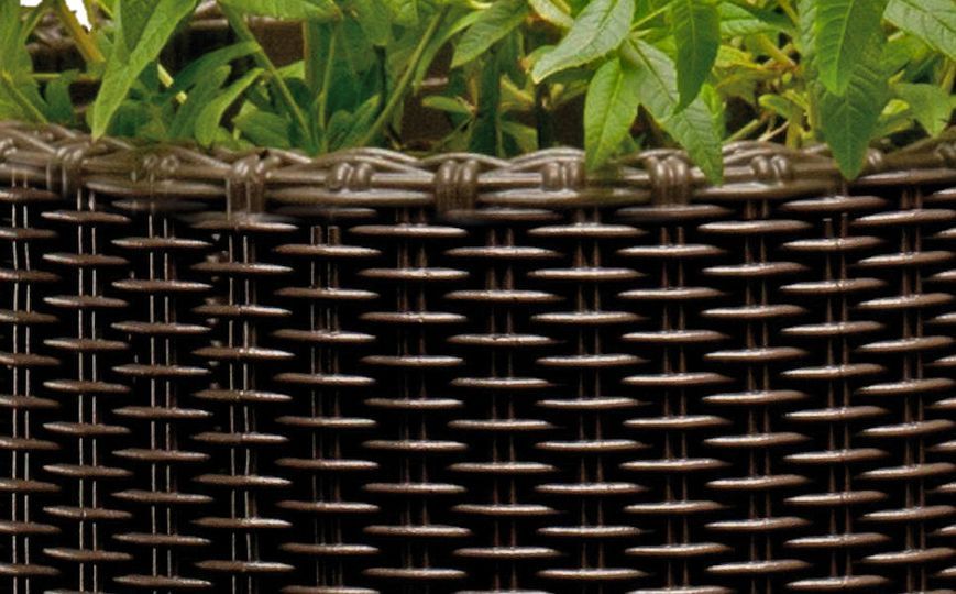 Горщик для квітів Keter 7 л. Cylinder Planter Small, коричневий 7290103664183 фото