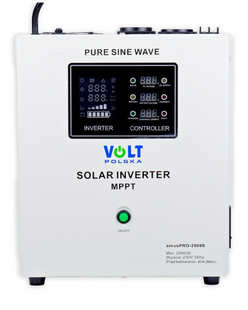 Сонячний інвертор Volt Polska SINUS PRO 2500 S 24/230V 1800/2500W + 40A MPPT 100V (3SPS250024) 3SPS250024 фото
