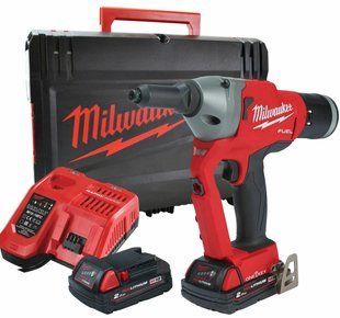 Заклепочник акумуляторний безщітковий MILWAUKEE M18 ONEFPRT-202X, діаметр заклепок 4,8-7,0мм (зарядний.пристрій М12-18 FC, 2 аку 4933478602 фото