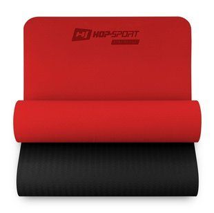Мат для фітнесу та йоги Hop-Sport TPE 0,6см HS-T006GM червоний 5902308217171 фото