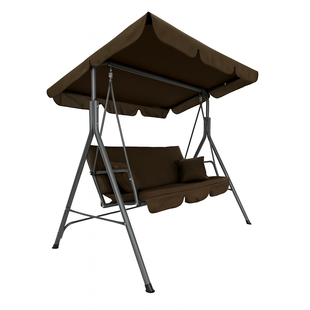 Гойдалка з подушками на 3 особи LEOBRO Brown LB-SW3-D3-BRN фото