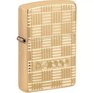 Запальничка бензинова Zippo Armor &reg; Deep Carve золотиста (46274) 46274 фото