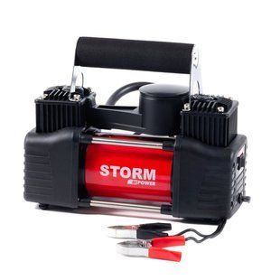 Компресор двоциліндровий автомобільний Storm Bi-Power10 Атм 85 л/хв 360 Вт 20400 фото