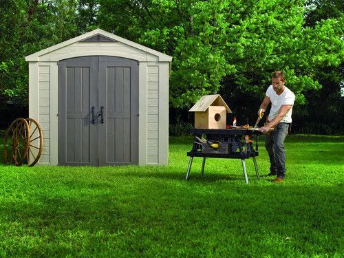 Садовий пластиковий будиночок KETER FACTOR 8x8 7290103664954 фото