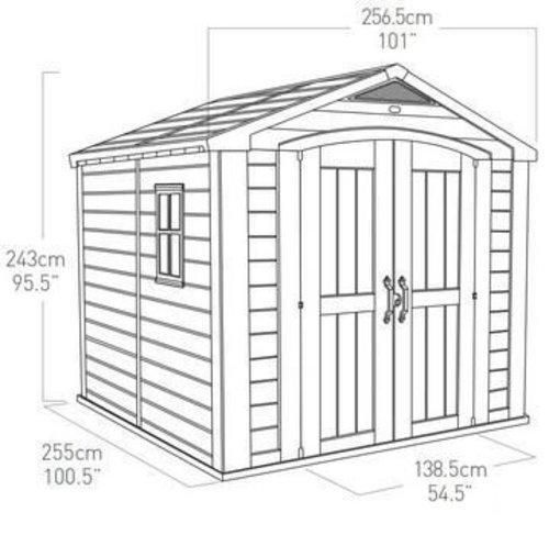 Садовий пластиковий будиночок KETER FACTOR 8x8 7290103664954 фото