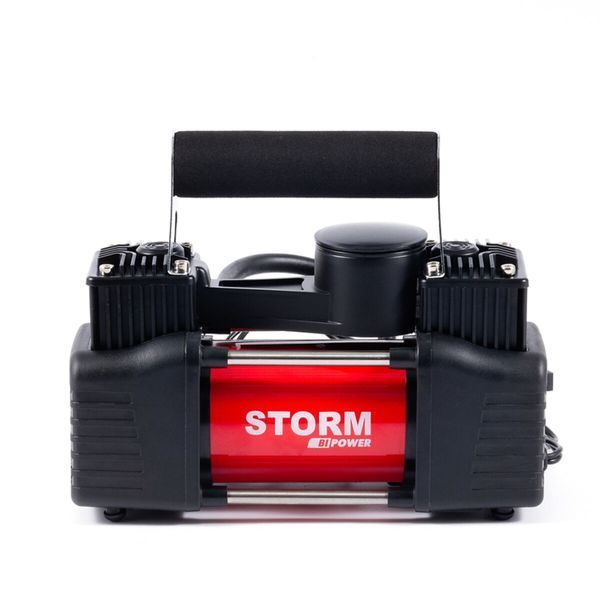 Компресор двоциліндровий автомобільний Storm Bi-Power10 Атм 85 л/хв 360 Вт 20400 фото