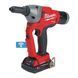Заклепочник акумуляторний безщітковий MILWAUKEE M18 ONEFPRT-202X, діаметр заклепок 4,8-7,0мм (зарядний.пристрій М12-18 FC, 2 аку 4933478602 фото 3