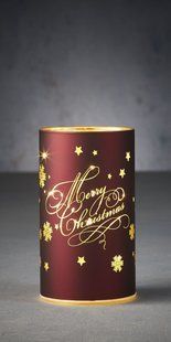 Світильник декоративний скляний Luca Lighting , led 15, 9*15 см, червоний, сніжинки, 3АА 8720362197614_1 фото