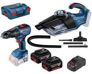 Набір акумуляторних інструментів Bosch GSB 18V-50 + GAS 18V-1 (0615990M44) 0615990M44 фото