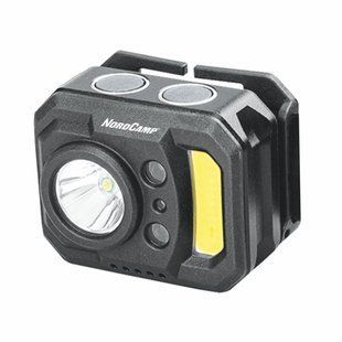 Ліхтар налобний Nord Camp 140+130Lm, 3W XPE+3W COB, 850mAh, з сенсором білий/червоний NC30610 фото