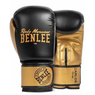 Рукавички боксерські Benlee CARLOS 12oz / PU / чорно-золоті 199155 (Black gold) 12 oz. фото