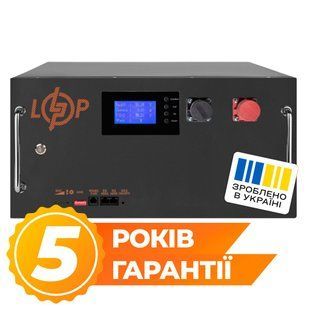 Акумулятор LP LiFePO4 51,2V - 315 Ah (16128Wh) (BMS SP 200A/100А) RM RS485/CAN LCD BL LP40686 фото