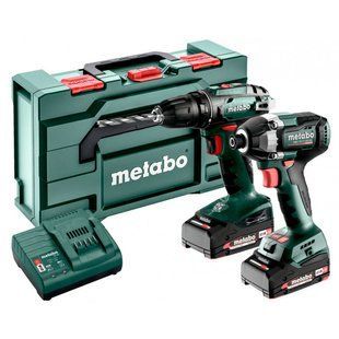 Набір акумуляторних інструментів Metabo Combo Set 2.8.1 18 V, 2 акб 18 В Li-Power 2.0 Ah, з/п, кейс MetaBox 145 L 685193000 фото