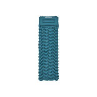 Матрац надувний одинарний Naturehike CNK2550WS019, 65 мм, із мішком для надування, синій 6977465869647 фото