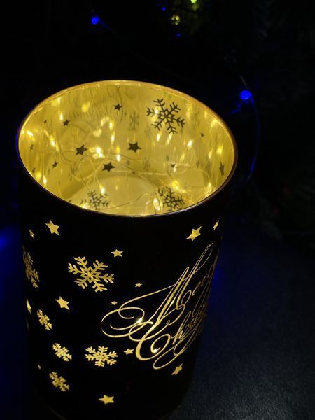 Світильник декоративний скляний Luca Lighting , led 15, 9*15 см, червоний, сніжинки, 3АА 8720362197614_1 фото
