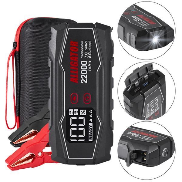 Пусковий пристрій Alligator Jump Starter 1000A/2000A 22000mAh JS845 фото