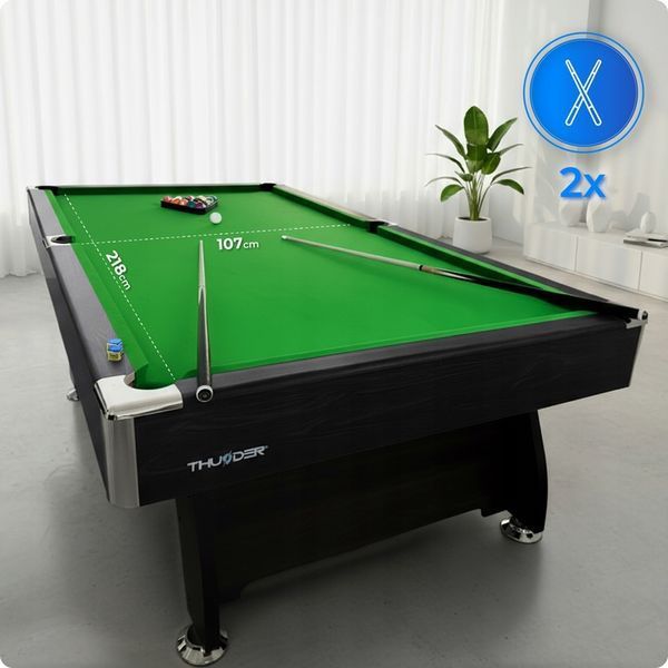 Більярдний стіл THUNDER BOLD-BLACK 8FT, 244 х 132 х 81 см BOLD-BLACK-8FT фото