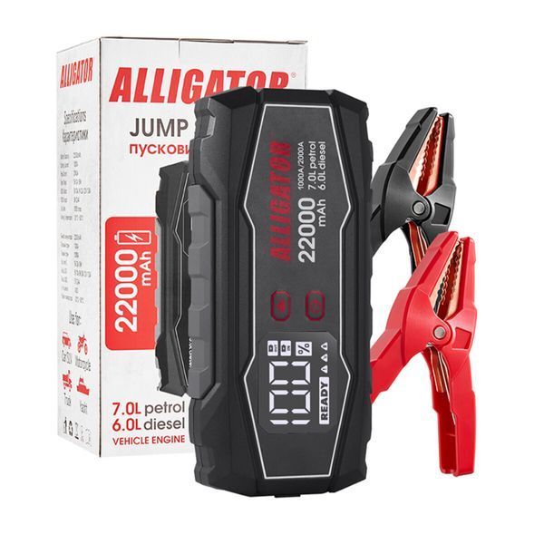 Пусковий пристрій Alligator Jump Starter 1000A/2000A 22000mAh JS845 фото