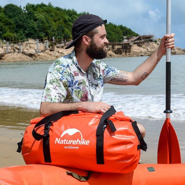 Сумка-баул водонепроникна Naturehike NH20FSB03, 90 л, червона 6927595744314 фото