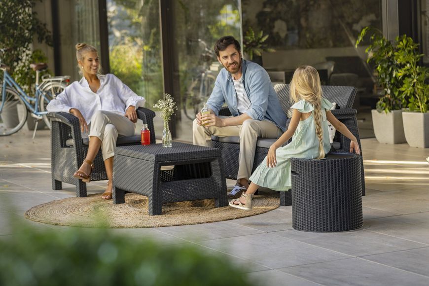 Стіл-бар Keter COOL STOOL, пластик, антрацит 7290106923843 фото