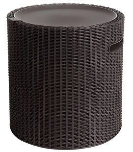 Стіл-скриня садова пластикова KETER COOL STOOL, коричнева 7290106923621 фото