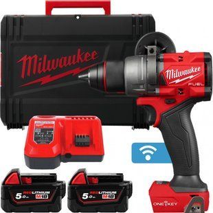 Дриль-шуруповерт акумуляторний безщітковий MILWAUKEE, M18 ONEDD3-502X,158Нм (зарядний пристрій М12-18 FC, 2 акумулятори М18 В5 5 4933492802 фото