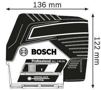 Лазерний нівелір Bosch GCL 2-50 CG + RM 2 (12 V) + стельова кліпса + L-Boxx (0601066H00) 0601066H00 фото