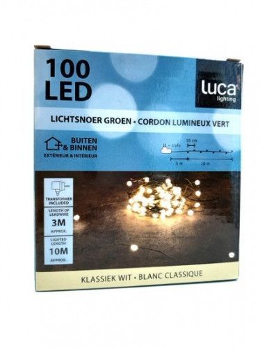 Гірлянда Струна зелена, Luca Lighting , 13 м, колір теплий білий 8718861853124 фото