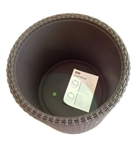Стіл-скриня садова пластикова KETER COOL STOOL, коричнева 7290106923621 фото
