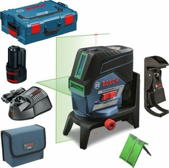 Лазерний нівелір Bosch GCL 2-50 CG + RM 2 (12 V) + стельова кліпса + L-Boxx (0601066H00) 0601066H00 фото