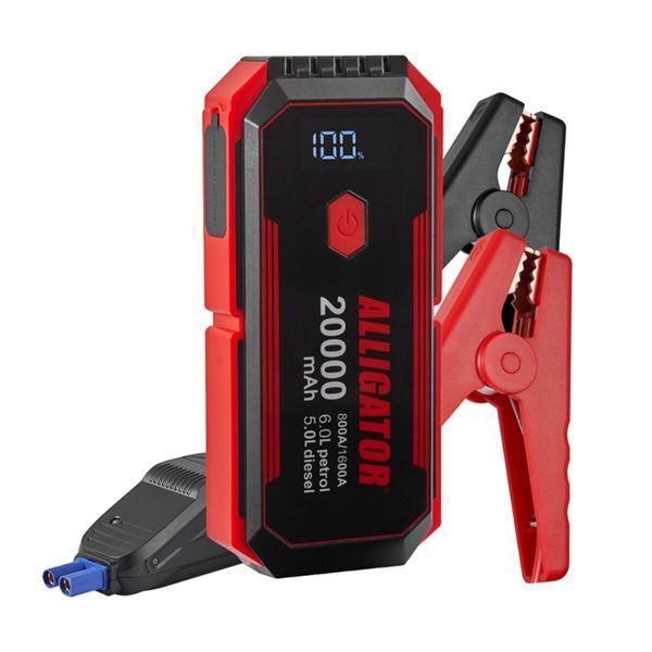 Пусковий пристрій Alligator Jump Starter 800A/1600A 20000mAh зі Smart-клемами JS843 фото