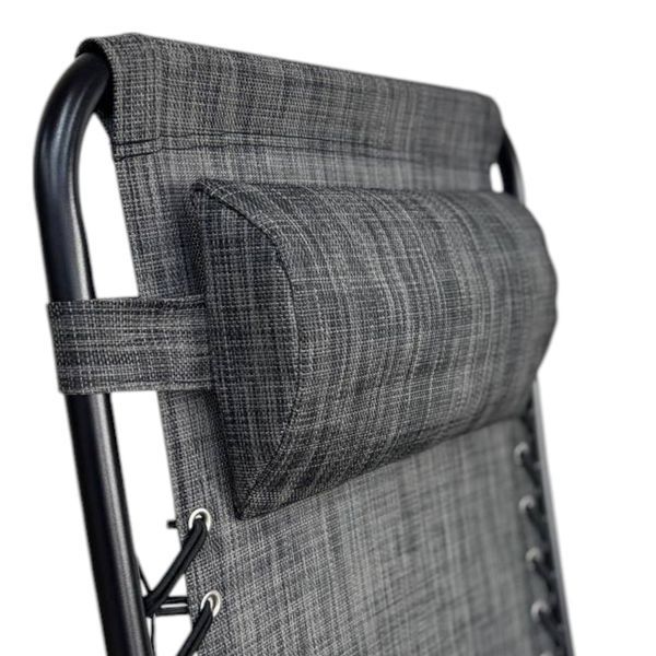 Розкладне крісло шезлонг LEOBRO Zero Gravity Dark Grey (LB-ZGC-A1-DGR) LB-ZGC-A1-DGR фото
