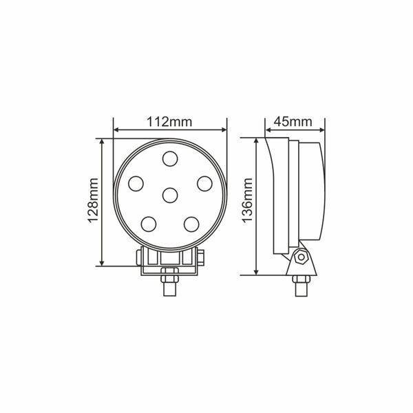 Фара світлодіодна Winso Pro EPISTAR розсіяний 10-30V, 18W (6x3W), 1шт 780410 фото