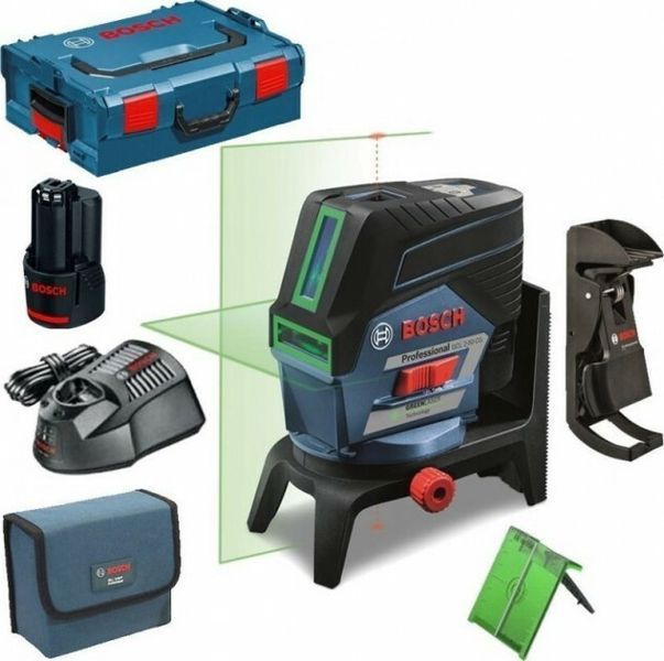 Лазерний нівелір Bosch GCL 2-50 CG + RM 2 (12 V) + стельова кліпса + L-Boxx (0601066H00) 0601066H00 фото