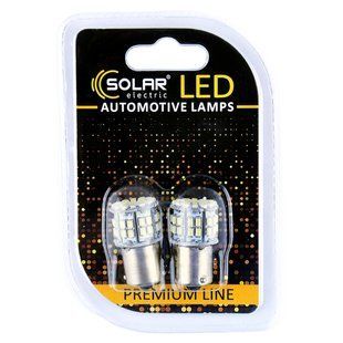 LED автолампа Solar 12V S25 BA15s 50SMD white, 2шт SL1385 фото